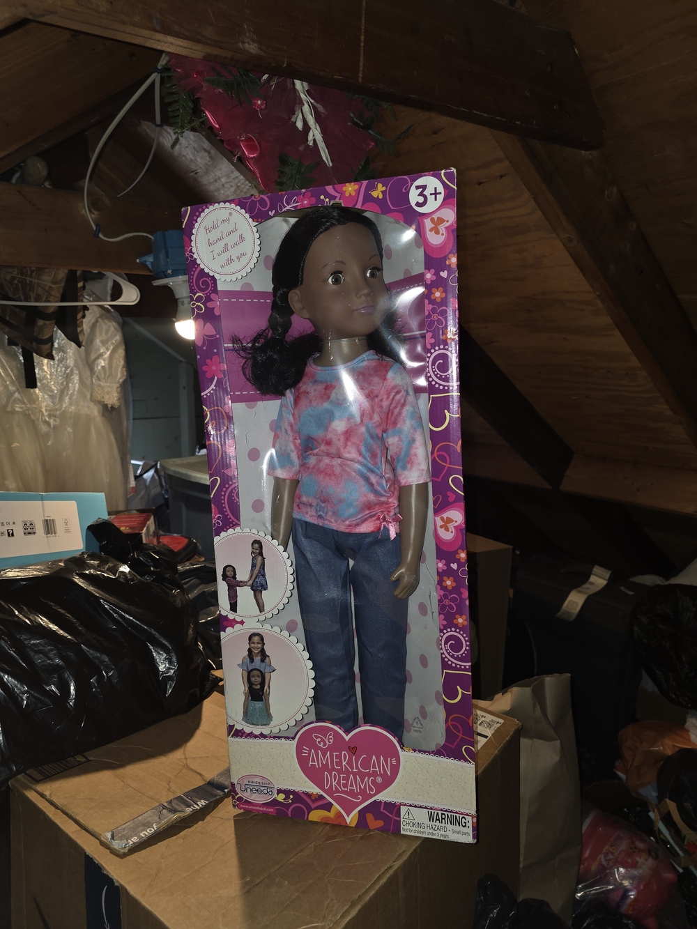 Uneeda American Dreams Doll in Pink & Blue Tie-Dye Top and Blue Jeans
